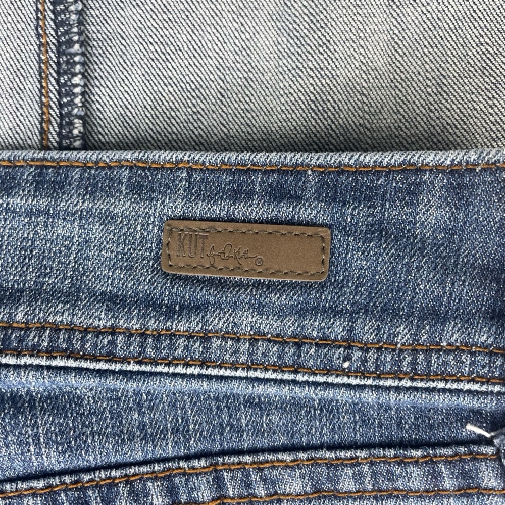 Kut From The Kloth Cameron Straight Leg Cuffed Jeans Sz 8 - Picture 6 of 11